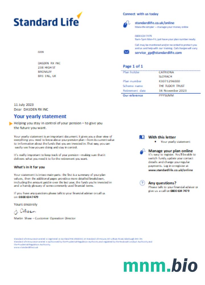 Standard Life rachunek za usługi komunalne